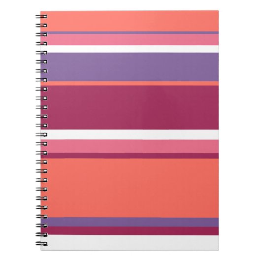 Levend koraal, rood en violet notitieboek (Voorkant)