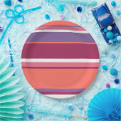 Levend koraal, rood en violet papieren bordje (Feest)