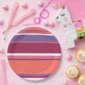 Levend koraal, rood en violet papieren bordje (Feest)