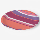 Levend koraal, rood en violet papieren bordje (Gekanteld)