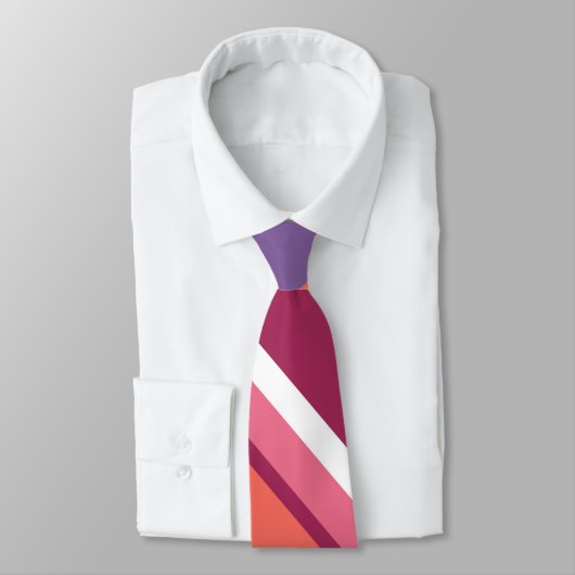 Levend koraal, rood en violet stropdas (Gebonden)