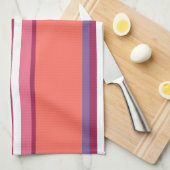 Levend koraal, rood en violet theedoek (Quarter Fold)