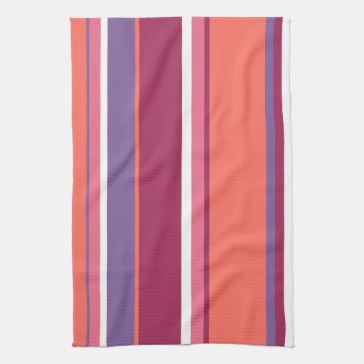 Levend koraal, rood en violet theedoek (Verticaal)