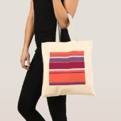 Levend koraal, rood en violet tote bag (Voorkant (product))