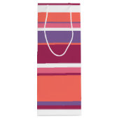 Levend koraal, rood en violet wijn cadeautas (Achterkant)