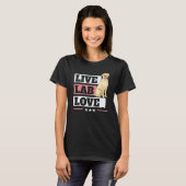 Levend Lab Liefde Labrador Retriever Hond Gele Lab T-shirt (Voorkant volledig)