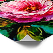 Levend Landschap met Bloeiende Bloemen Poster (Hoek)
