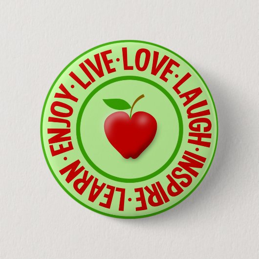 LEVEND LAUGH ... knoop Ronde Button 5,7 Cm (Voorkant)