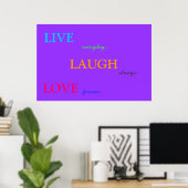 LEVEND LAUGH LOVE POSTER (Thuiskantoor)