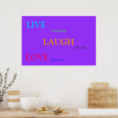 LEVEND LAUGH LOVE POSTER (Keuken)