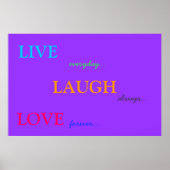 LEVEND LAUGH LOVE POSTER (Voorkant)