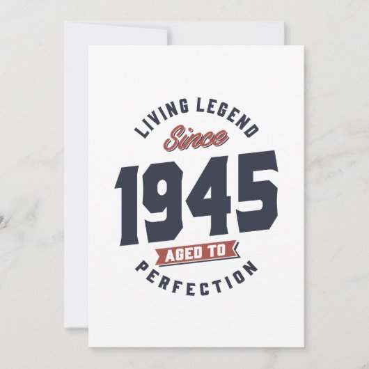 Levend Legende Sinds 1945 Verjaardagscadeau Kaart (Voorkant)