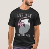 Levend Lelijk Fake Uw Dood Possum Dood Opossum T-shirt (Voorkant)
