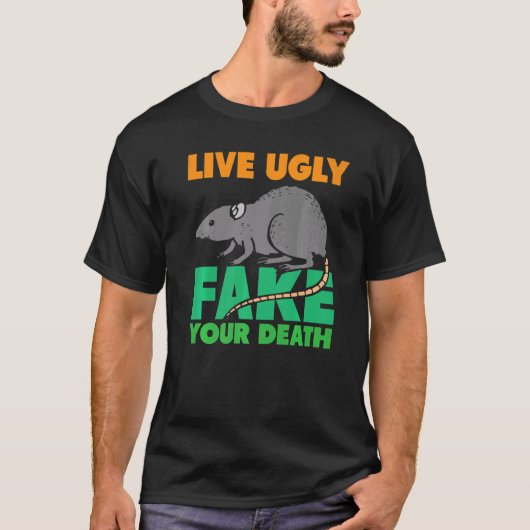 Levend Lelijk Fake Uw Dood Ratten T-shirt (Voorkant)