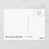 Levend leven dan geef het Leven Donor Briefkaart (Achterkant)