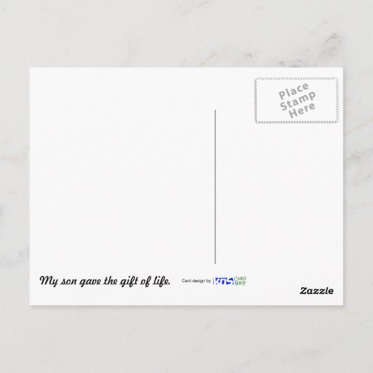 Levend leven dan geef het Leven Donor Briefkaart (Achterkant)