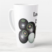 Levend leven en wandelschoenen latte mok (Linkerhoek)