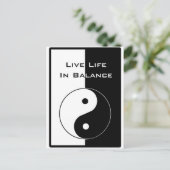 Levend leven in balans briefkaart (Staand voorkant)