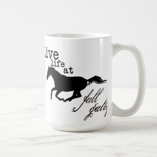 Levend leven in de mok van Gallop-paarden