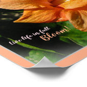 Levend leven in het bloem Floral Hibiscus Poster (Hoek)