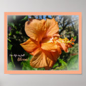 Levend leven in het bloem Floral Hibiscus Poster (Voorkant)