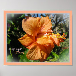 Levend leven in het bloem Floral Hibiscus Poster