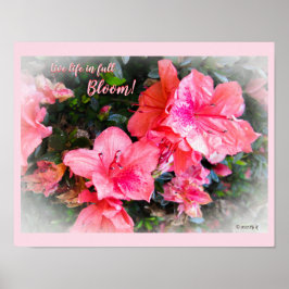 Levend leven in het Poster van Floral Azaleas