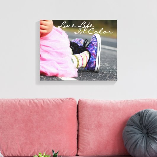 Levend leven in kleurenfotografie canvas afdruk (Insitu (Woonkamer))