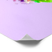 Levend leven in vol bloei citeert paarse jacaranda poster (Hoek)