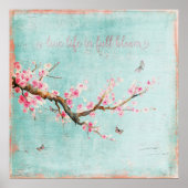 Levend leven in vol bloei poster (Voorkant)