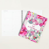 Levend leven in volwaardige bloem roze platenfabri planner (Display)