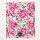 Levend leven in volwaardige bloem roze platenfabri planner (Achterkant)