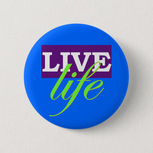 Levend leven ronde button 5,7 cm