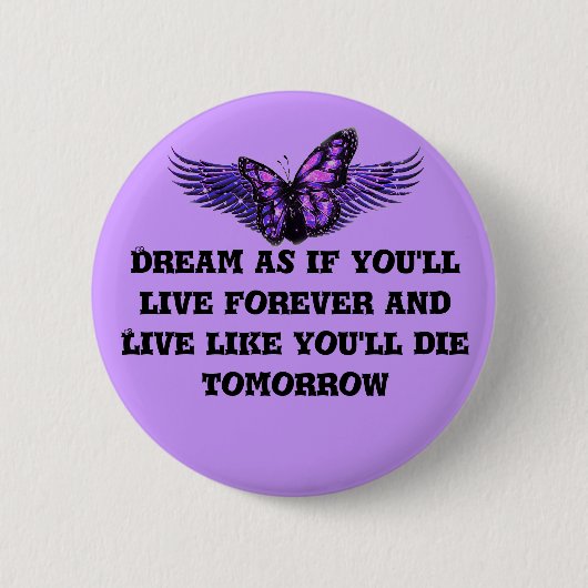 Levend leven_ ronde button 5,7 cm (Voorkant)