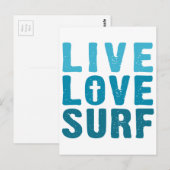levend-liefde-surf briefkaart (Voorkant / Achterkant)