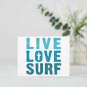 levend-liefde-surf briefkaart (Staand voorkant)