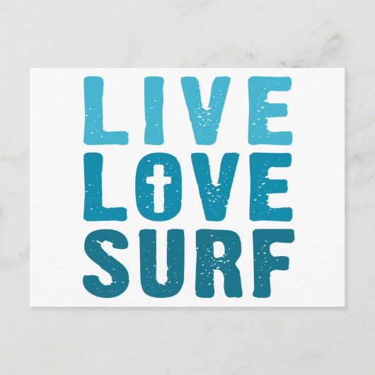 levend-liefde-surf briefkaart (Voorkant)