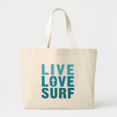levend-liefde-surf grote tote bag (Voorkant)