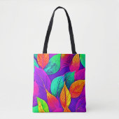 Levend Loof: Cartoon Neon  Tote Bag (Voorkant)