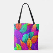 Levend Loof: Cartoon Neon  Tote Bag (Achterkant)