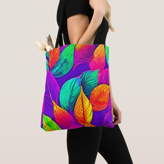 Levend Loof: Cartoon Neon  Tote Bag (Dichtbij)