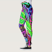 Levend Loof Elegantie Patroon Leggings (Links)
