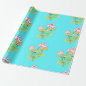 Levend Lotus Motief  Cadeaupapier (Uitgerold)
