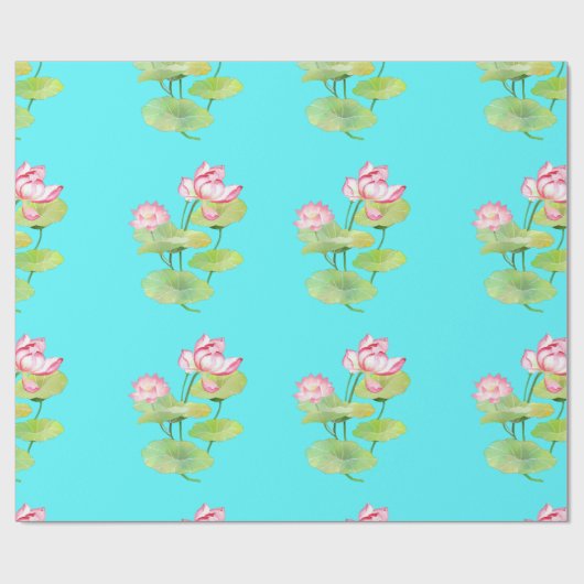 Levend Lotus Motief  Cadeaupapier (Vlak)