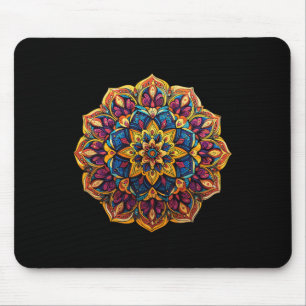 Levend Mandala Zen Bloempatroon voor meditatie Muismat