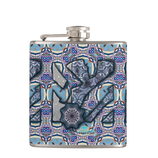 Levend metaal nr. 2 heupfles (Voorkant)