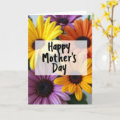 Levend Moederdag kaart met bloesem (Gele Bloem)