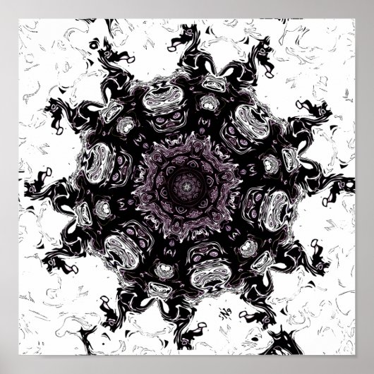 Levend monster meteoor v1 - patronen poster (Voorkant)