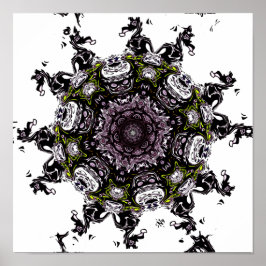 Levend monster meteoor v2 - patronen poster