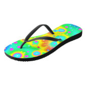 Levend Neon Blaze-patroon Teenslippers (Schuin)